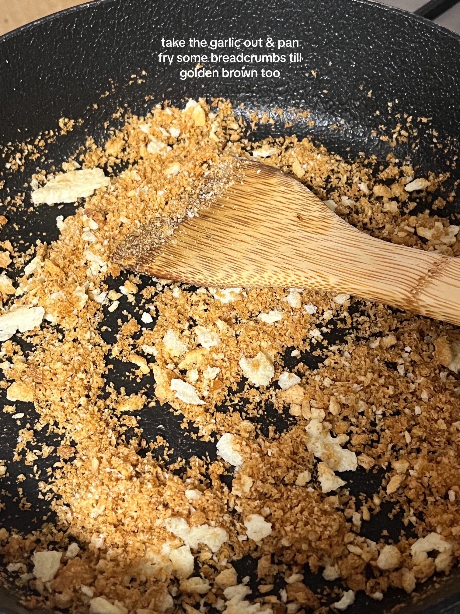 Creamy Brown Butter Ricotta Rigatoni with Crispy Toasted Breadcrumbs and Garlic