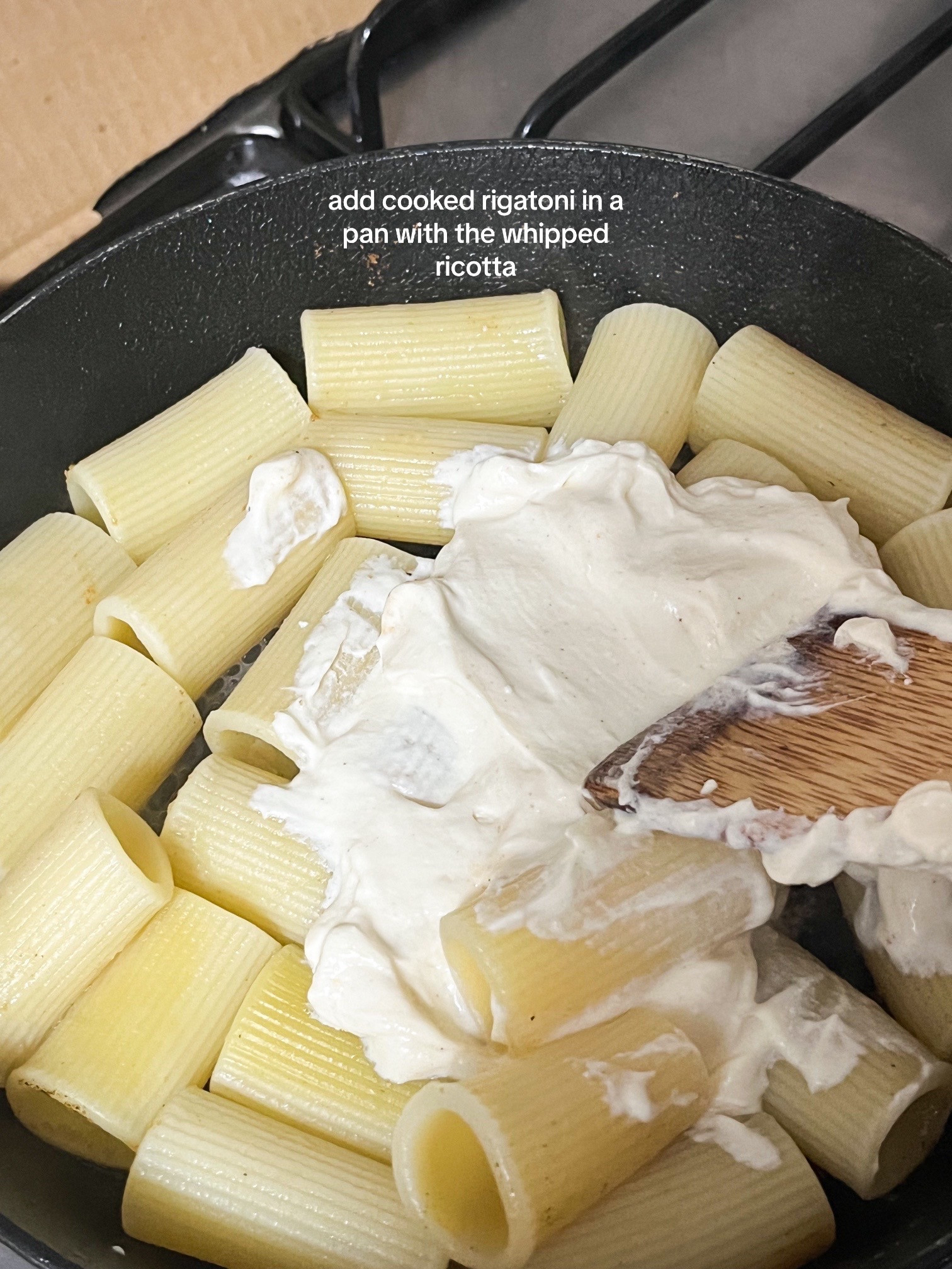 Creamy Brown Butter Ricotta Rigatoni with Crispy Toasted Breadcrumbs and Garlic