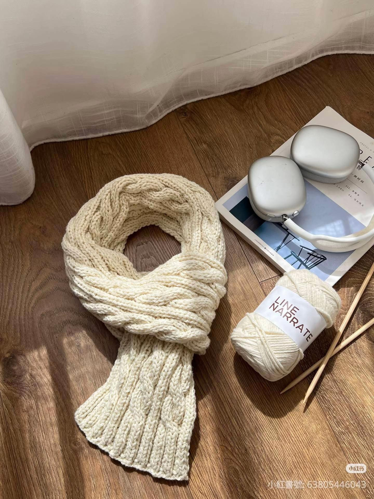 Creamy Cable Knit Scarf Pattern Share