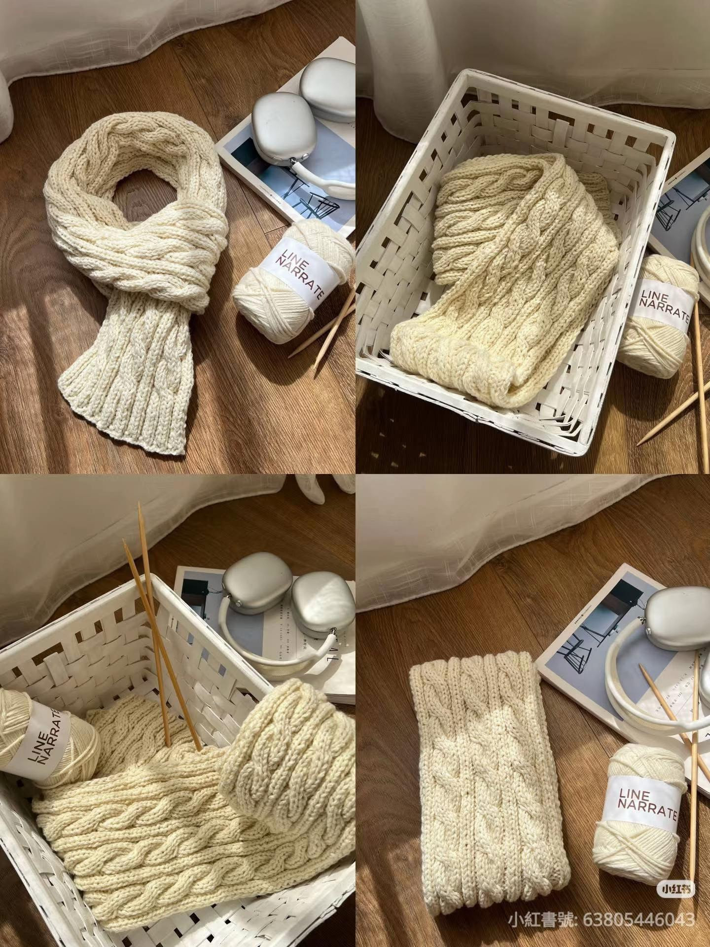 Creamy Cable Knit Scarf Pattern Share