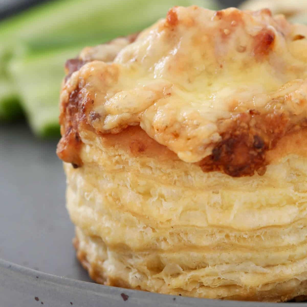 Creamy Chicken Vol Au Vent with Bacon, Leek and Mustard Filling