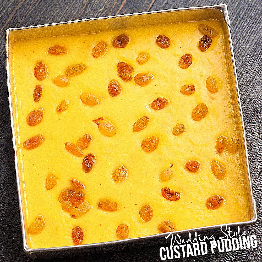 Creamy Custard Pudding with Raisins: Quick & Easy Muslim Wedding Dessert Recipe