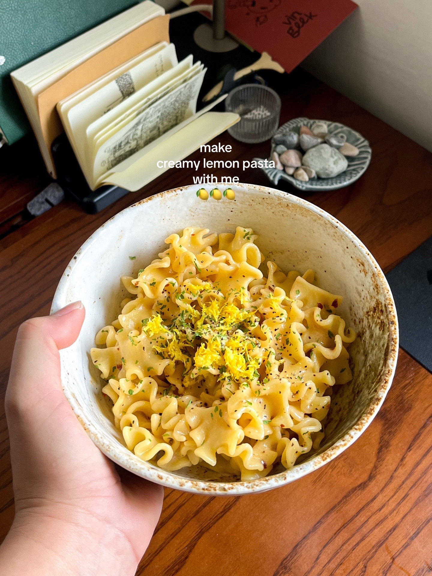 Creamy Lemon Pasta with Garlic and Chilli Flakes Recipe