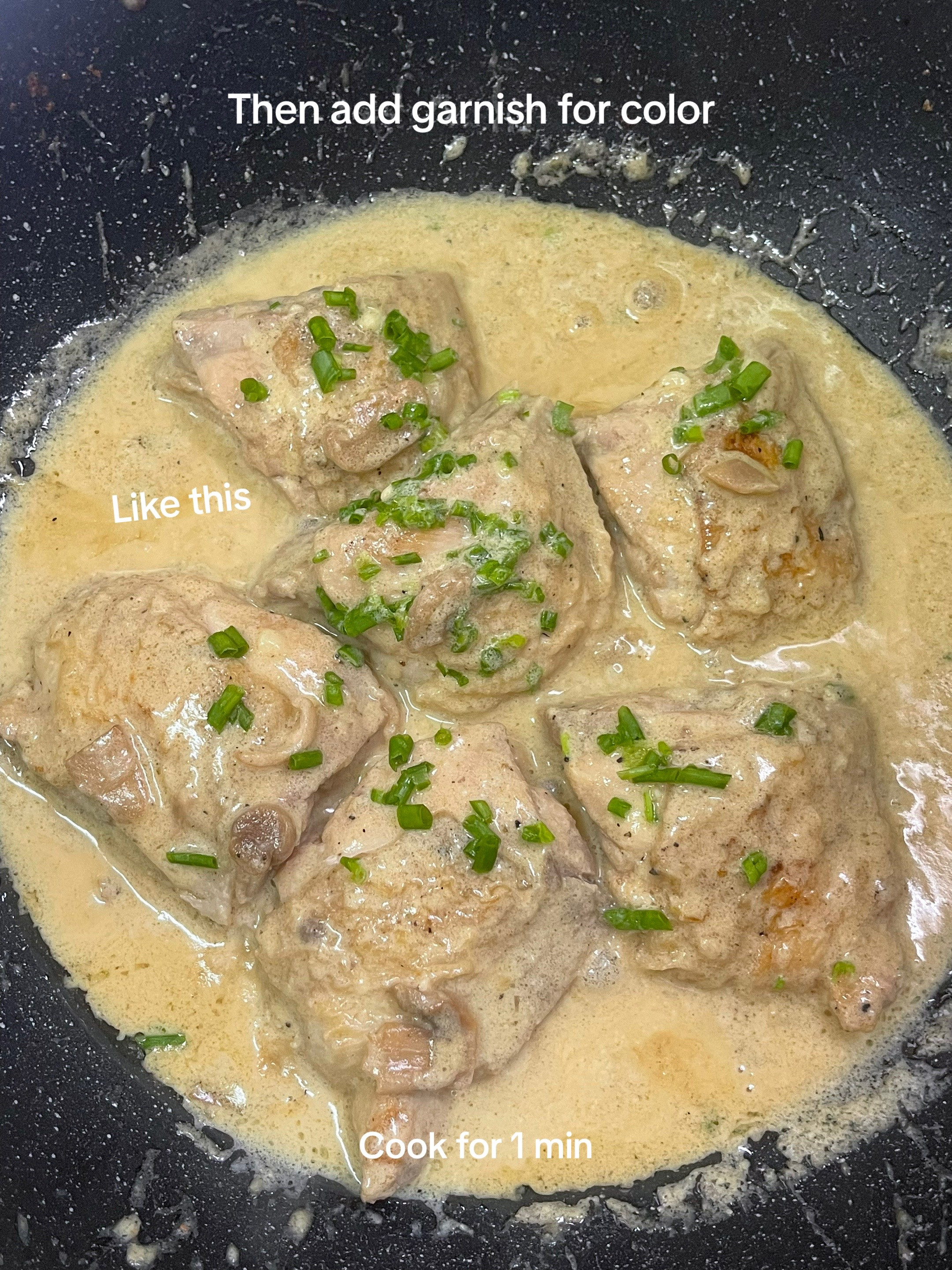 Creamy Mushroom Chicken Thighs with Baguio Beans