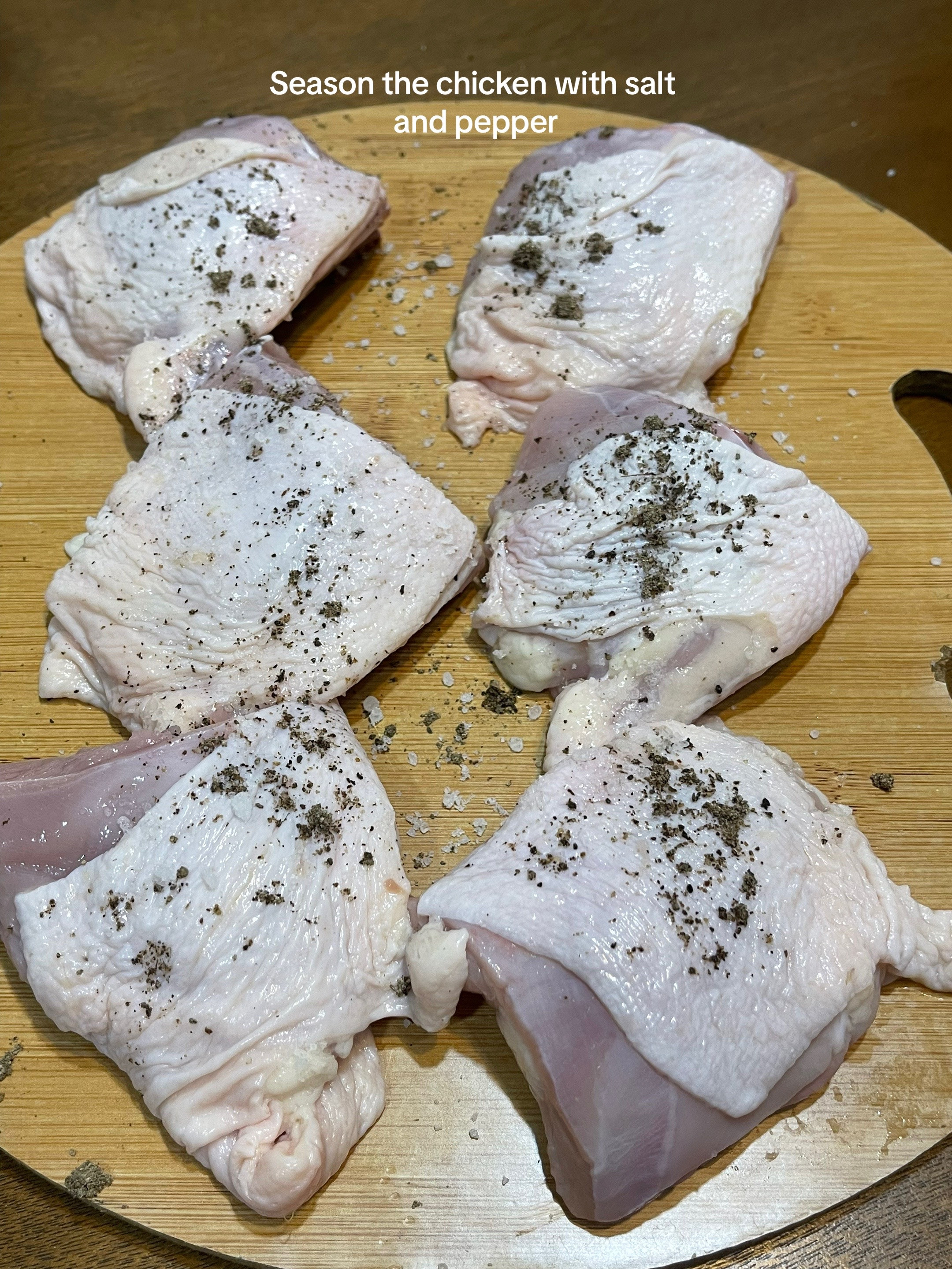 Creamy Mushroom Chicken Thighs with Baguio Beans