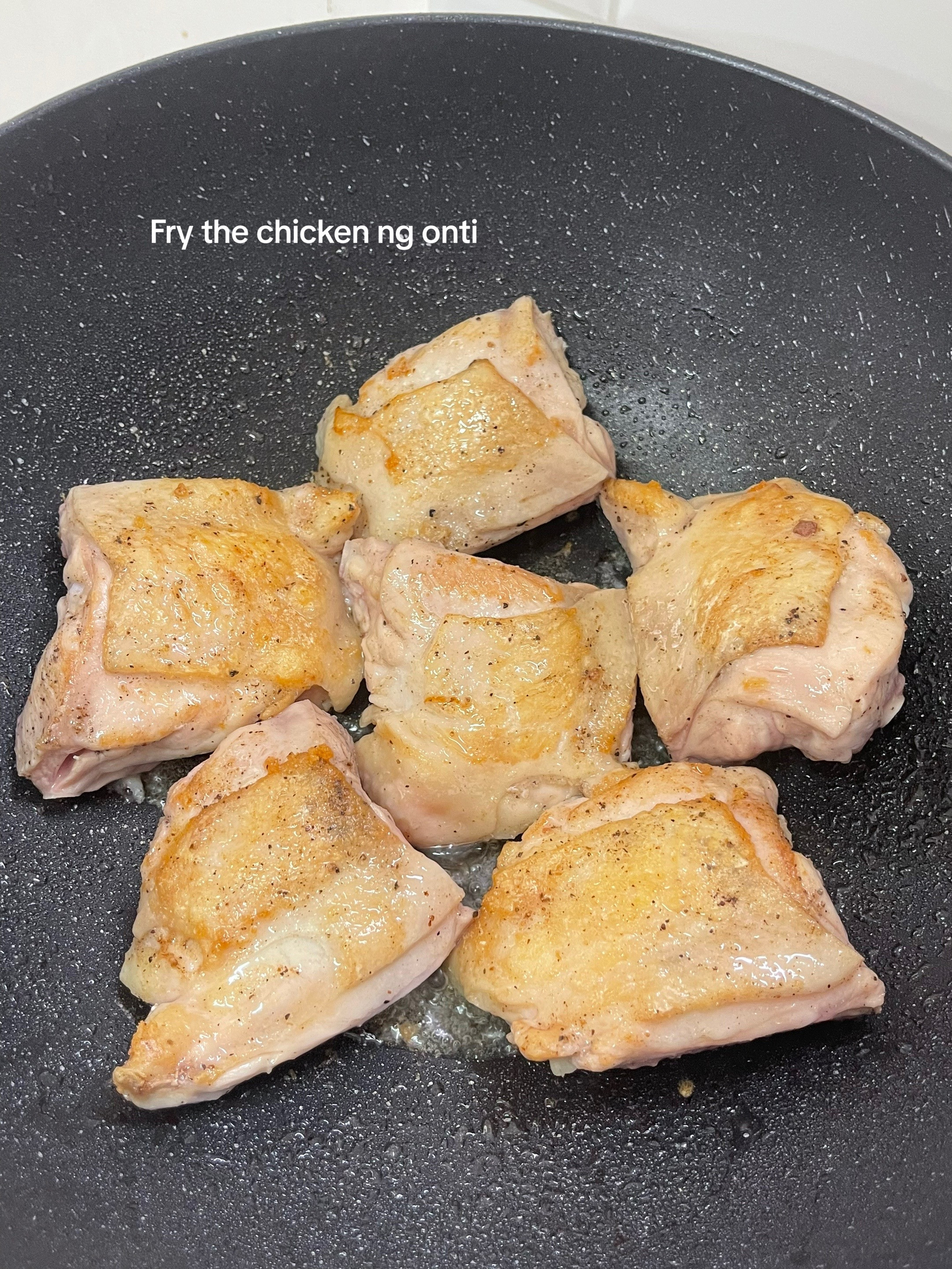 Creamy Mushroom Chicken Thighs with Baguio Beans