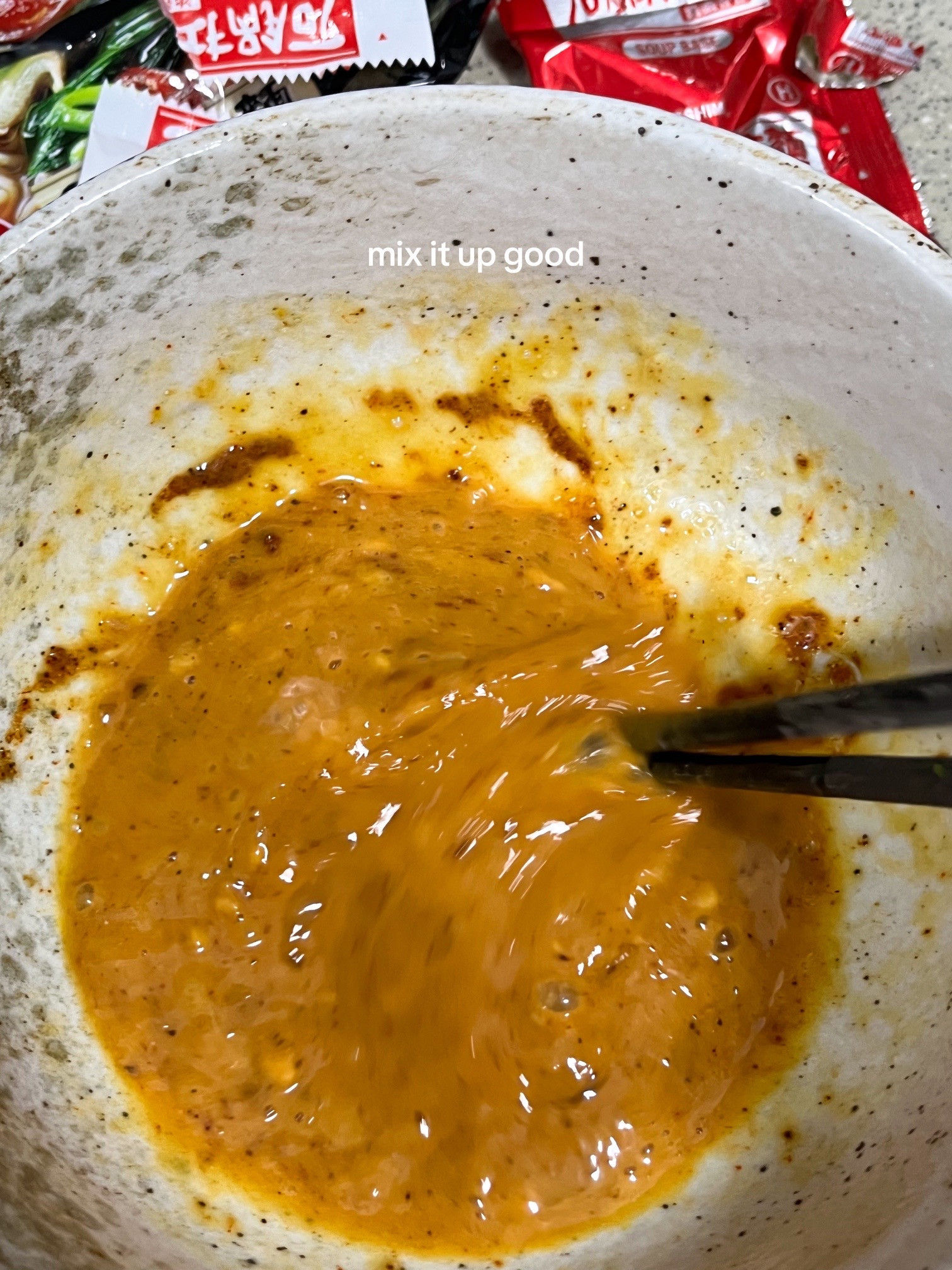 Creamy Shin Ramyeon with Kewpie Mayo, Egg, and Kimchi