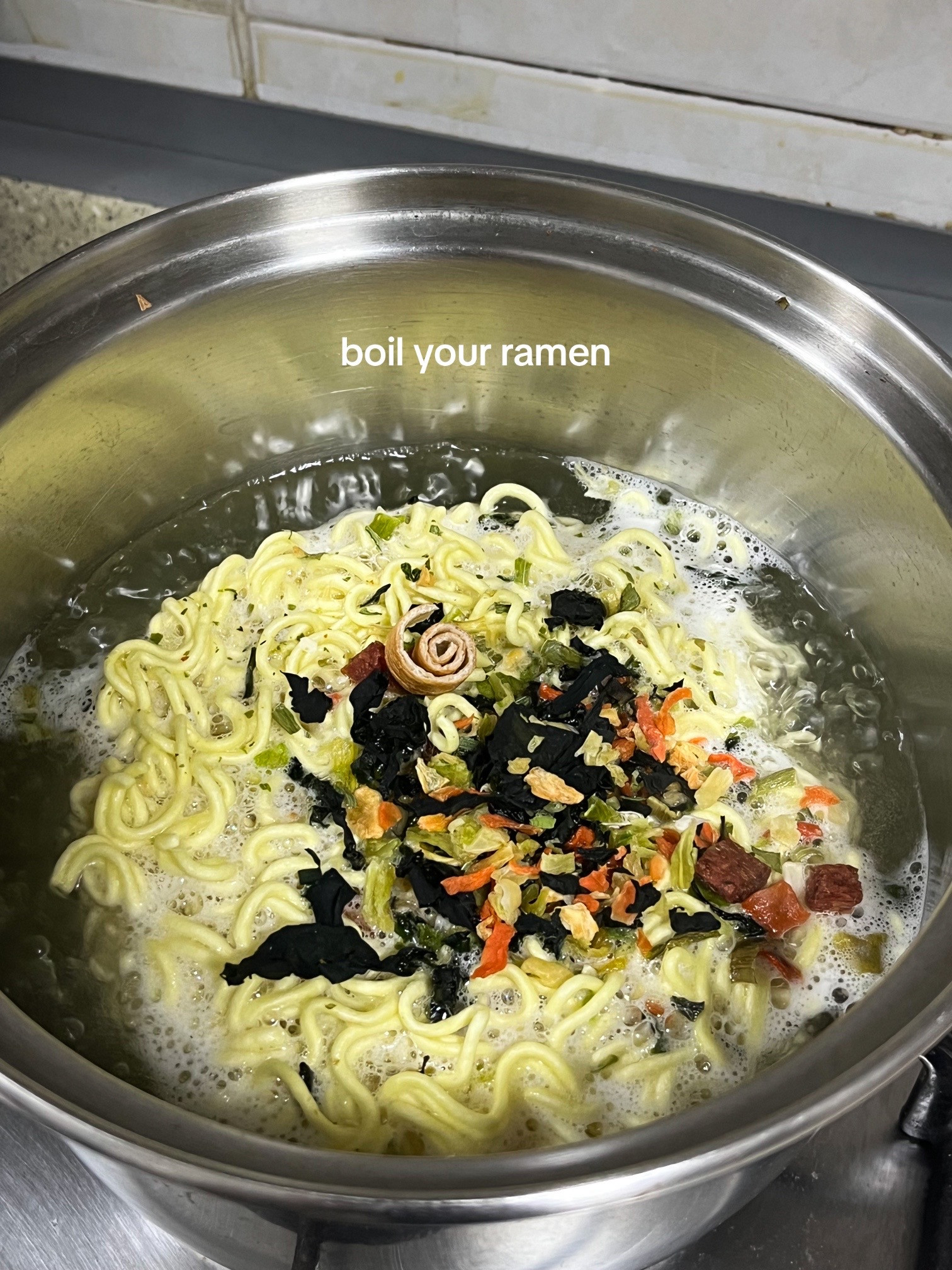 Creamy Shin Ramyeon with Kewpie Mayo, Egg, and Kimchi