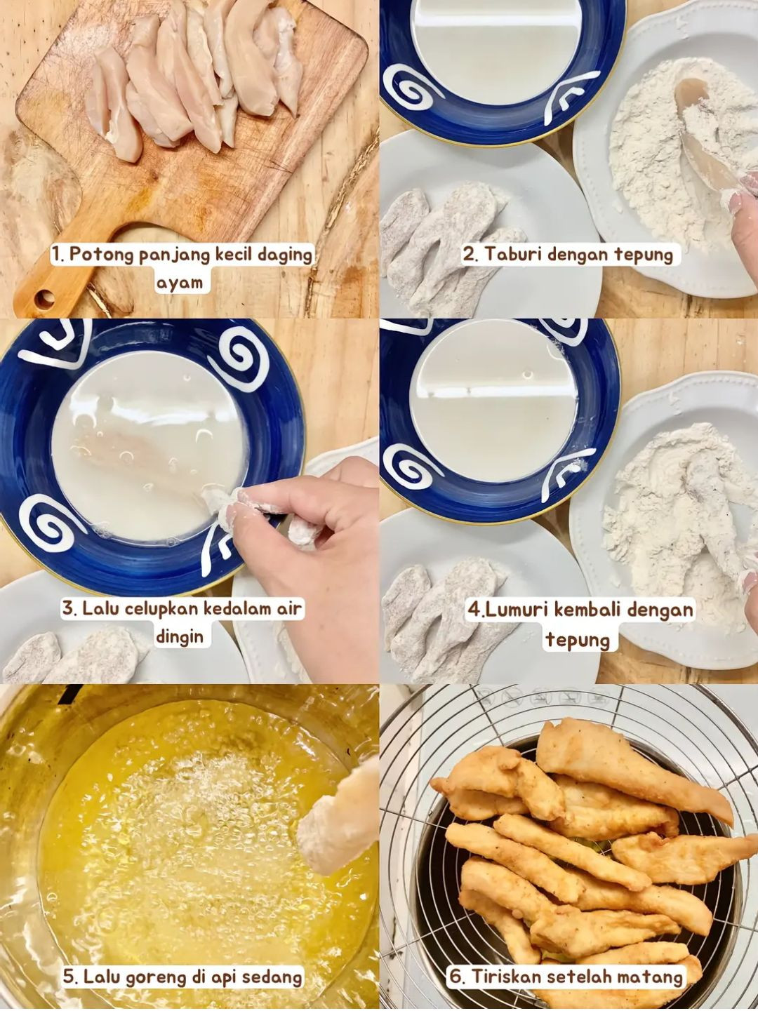 Crispy Spicy Chicken Strip - Tutorial Masak Ayam Goreng Bumbu Pedas