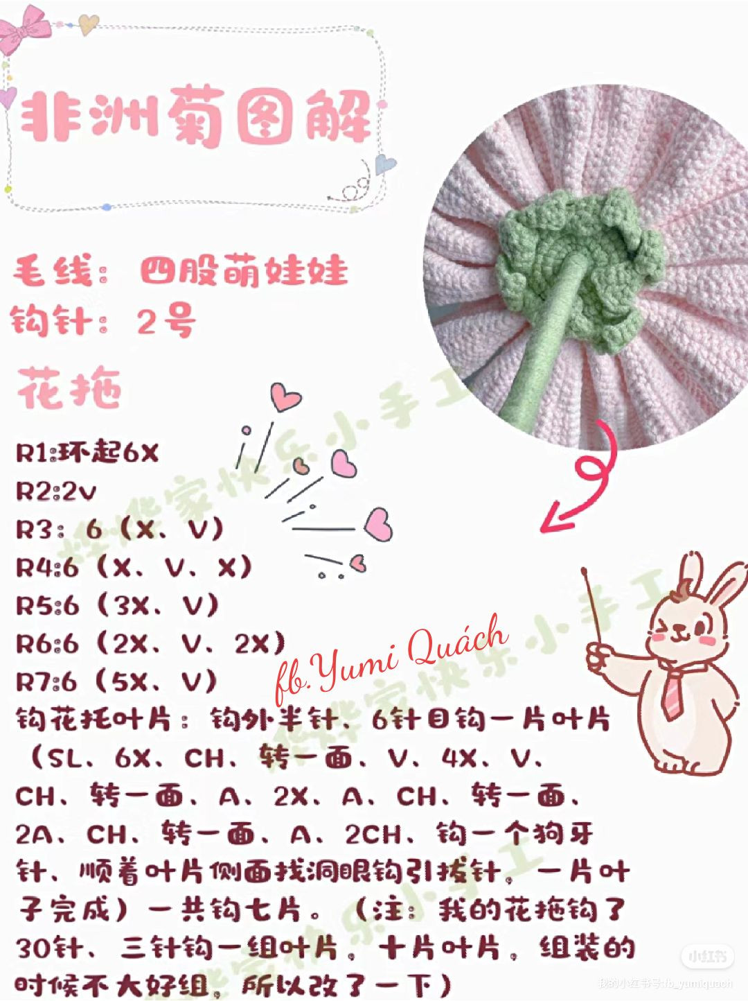 Crochet African Daisy Flower Pattern Tutorial