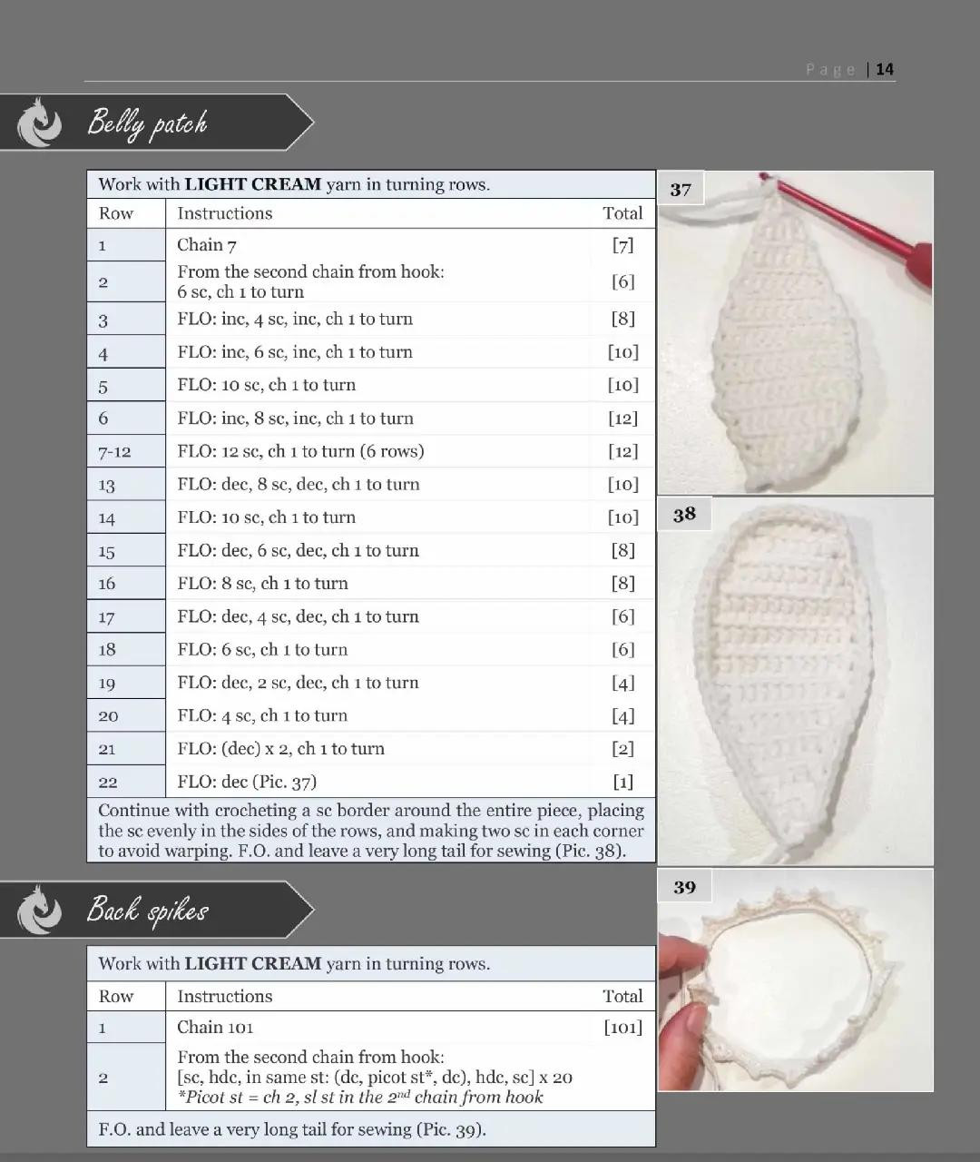 Crochet Air Dragon Aria Pattern Chart