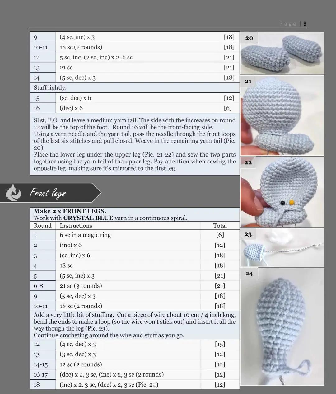 Crochet Air Dragon Aria Pattern Chart