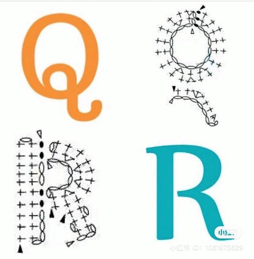 Crochet Alphabet Chart: A to F Patterns for DIY Keychains