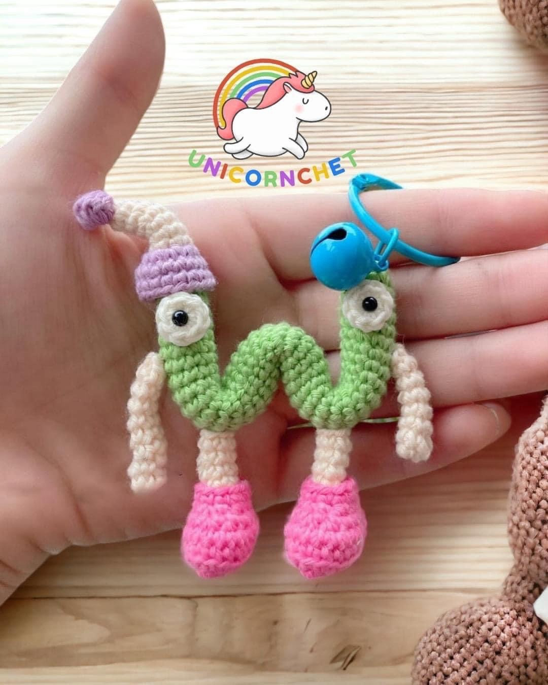 Crochet Alphabet Dolls: Letter V, W, X Keychains
