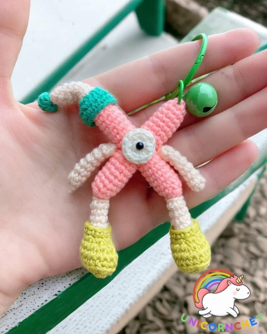 Crochet Alphabet Dolls: Letter V, W, X Keychains