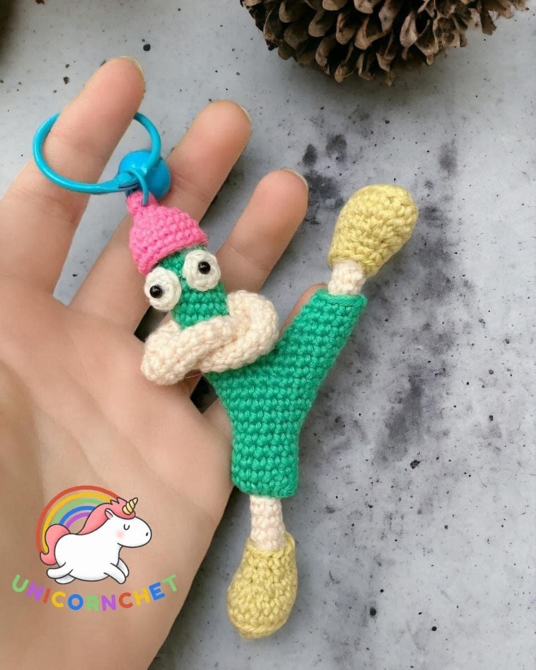 Crochet Alphabet Dolls: Letter V, W, X Keychains