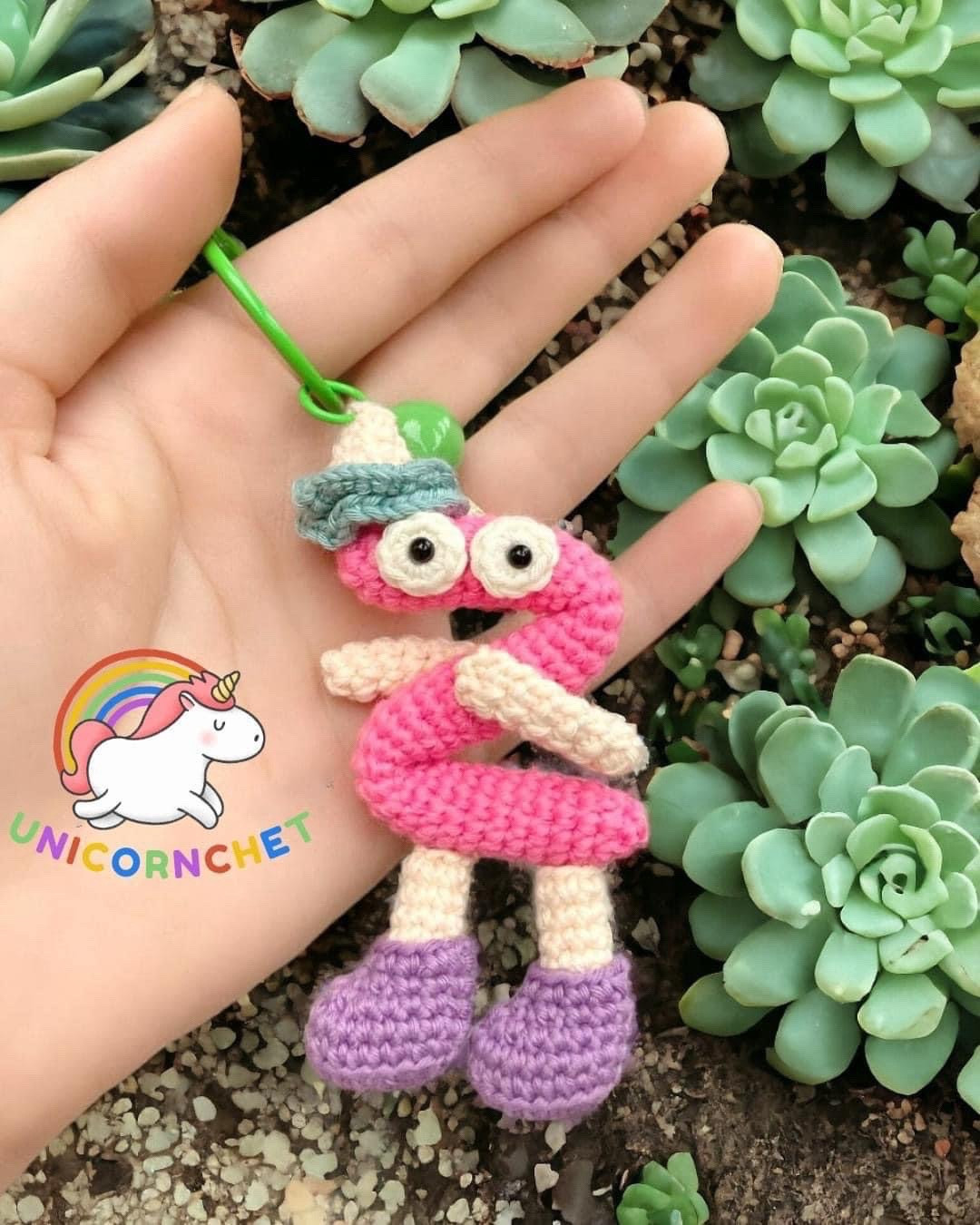 Crochet Alphabet Dolls: Letter V, W, X Keychains