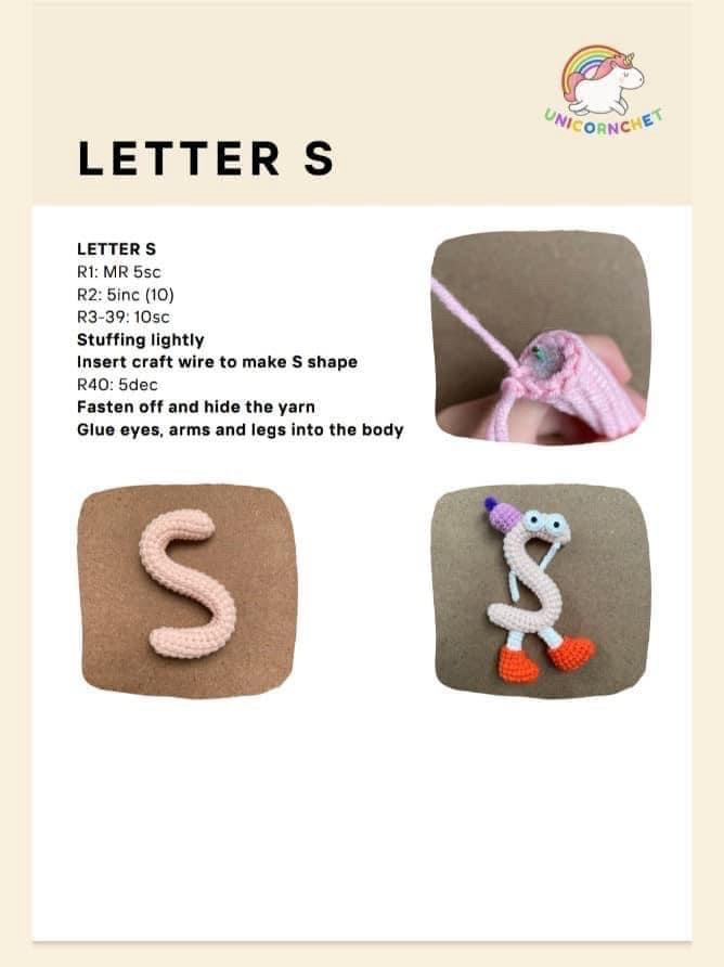 Crochet Alphabet Dolls Pattern: Letter Q and R Amigurumi Keychains