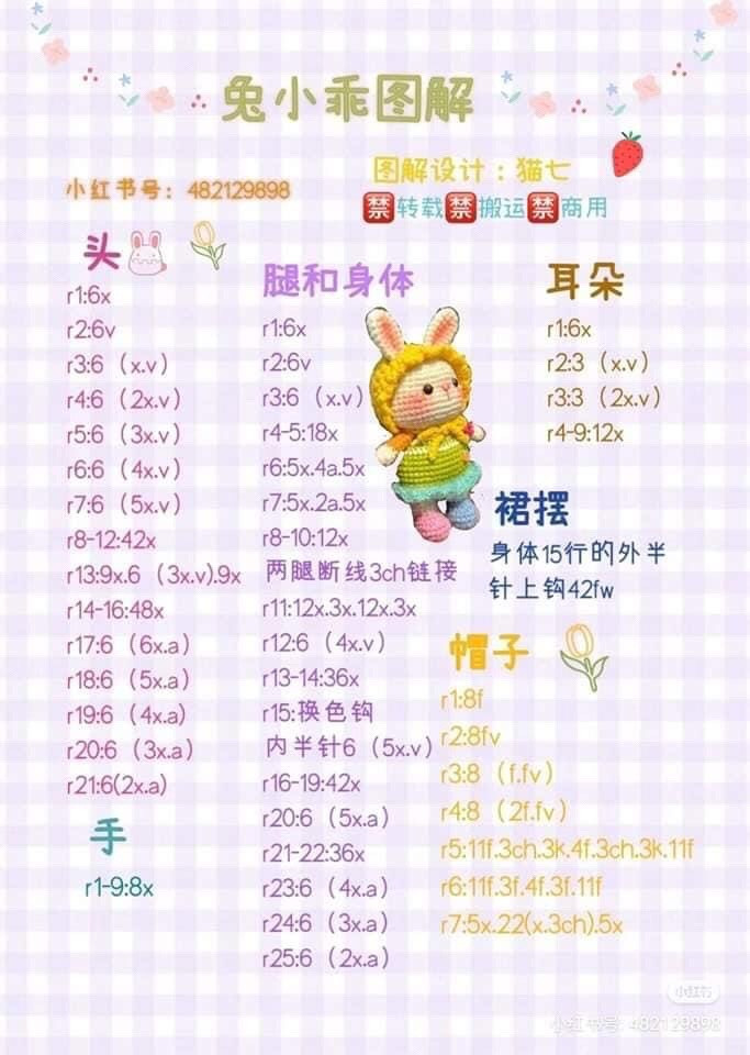 Crochet Amigurumi Animals Tutorial: Rabbit, Deer, Panda, Frog Dolls Pattern