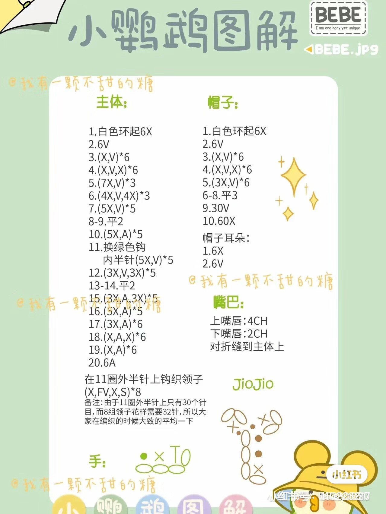 Crochet Amigurumi Baby Penguin Doll Chart Tutorial