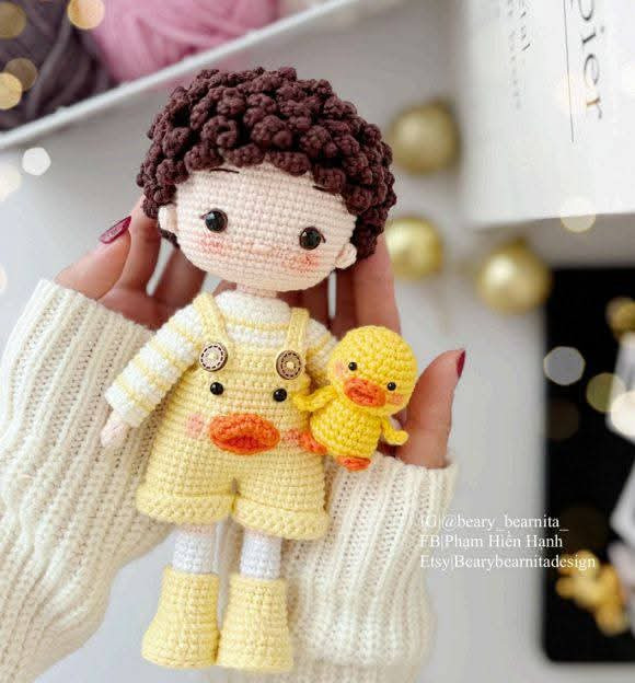 Crochet Amigurumi Boy and Duck PDF Pattern