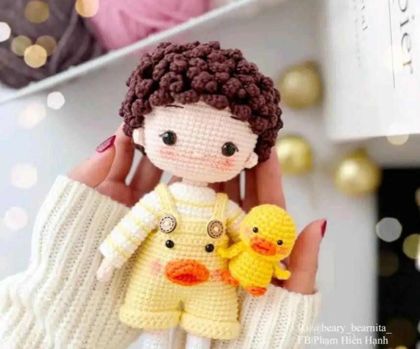 Crochet Amigurumi Boy and Duck PDF Pattern
