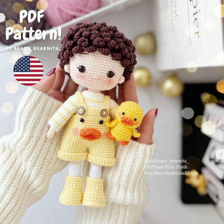 Crochet Amigurumi Boy and Duck PDF Pattern