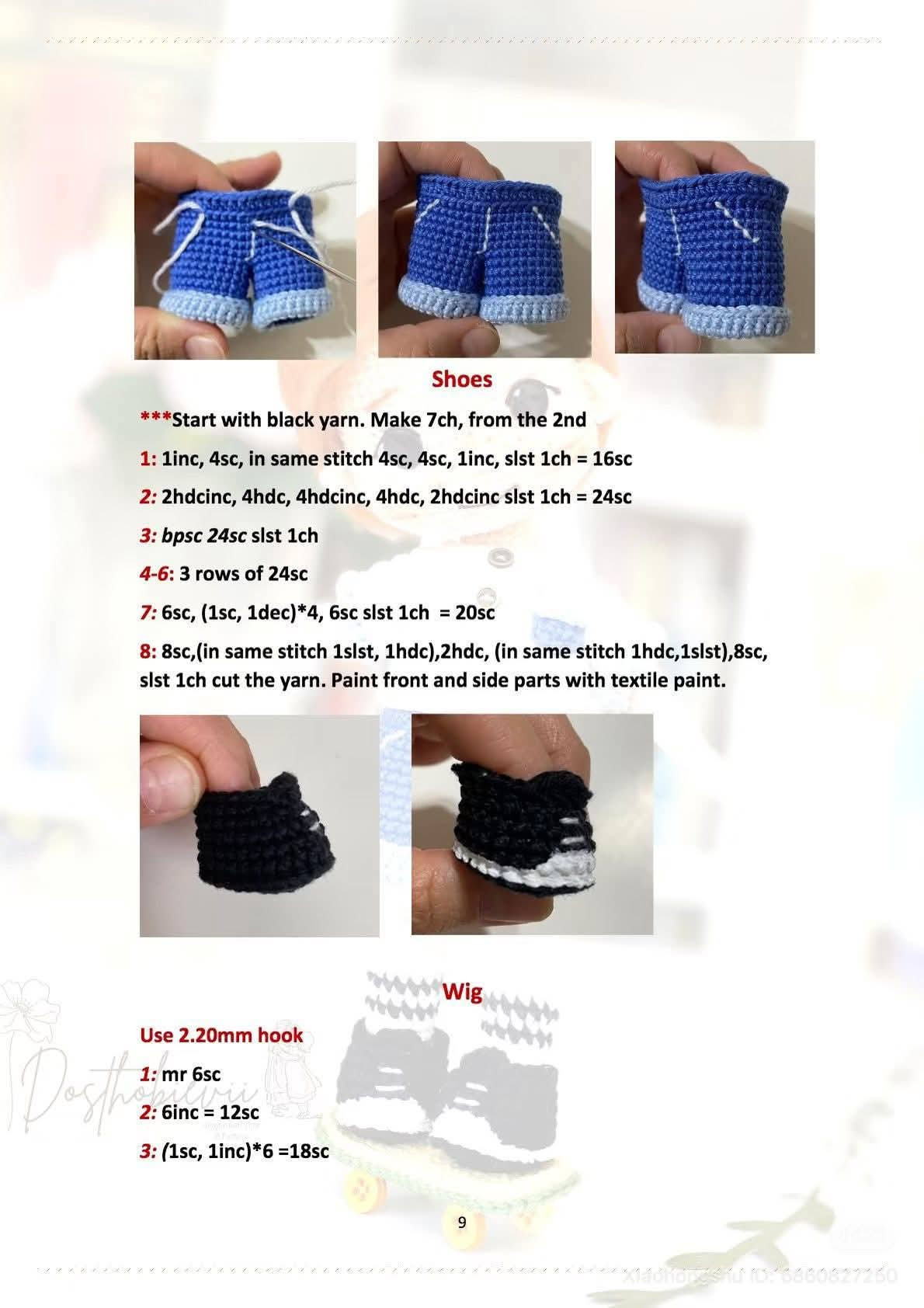 Crochet Amigurumi Boy Doll Pattern with Skateboard