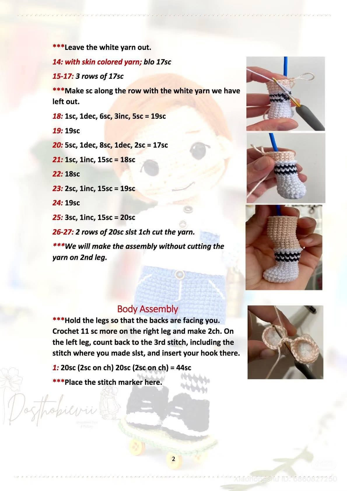 Crochet Amigurumi Boy Doll Pattern with Skateboard