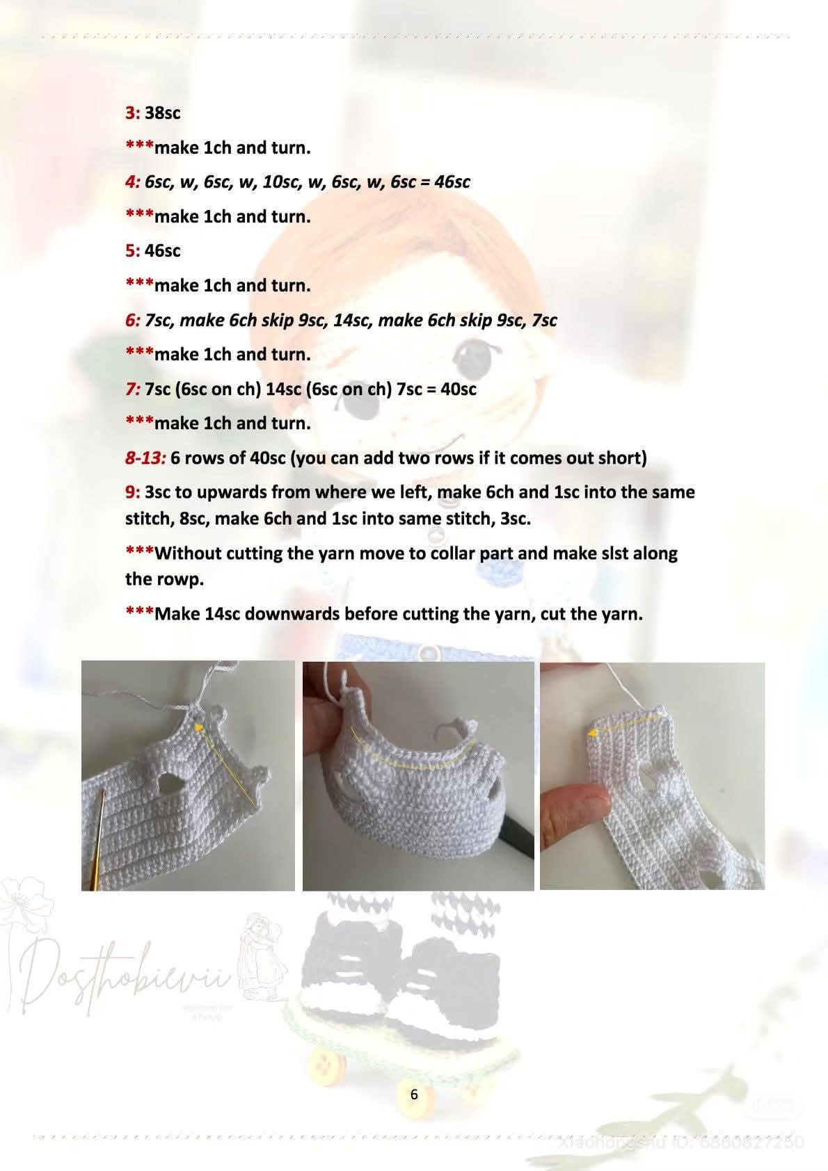 Crochet Amigurumi Boy Doll Pattern with Skateboard