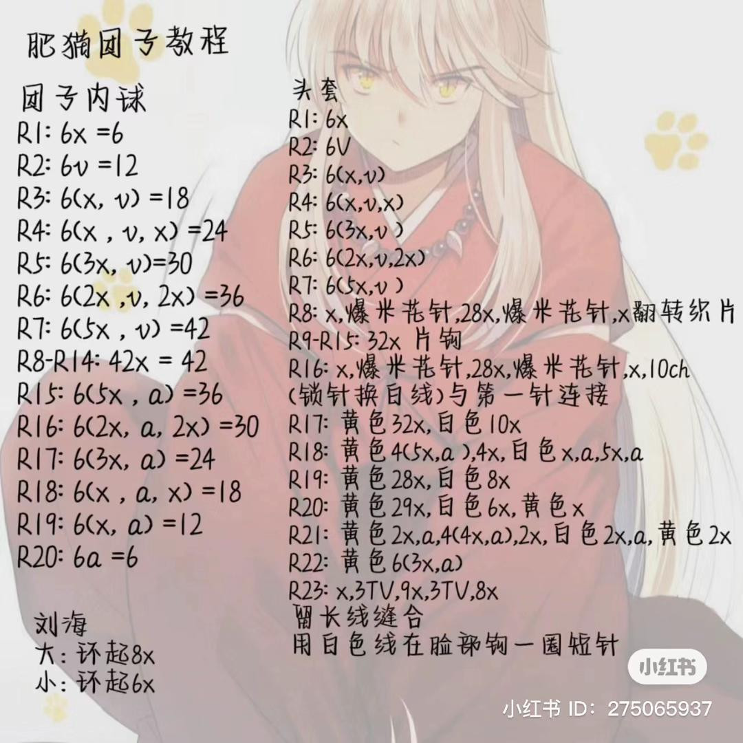 Crochet Amigurumi Charts: Cat, Mochi Rabbit, Mini Koala, and Crayon Shin-chan Head Patterns