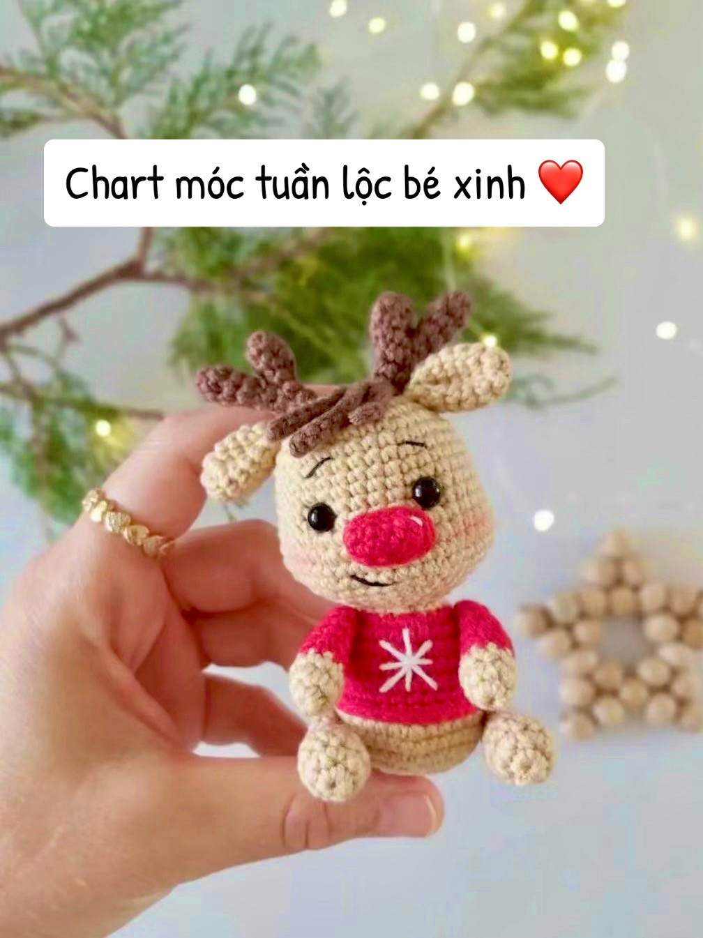 Crochet Amigurumi Christmas Reindeer Pattern