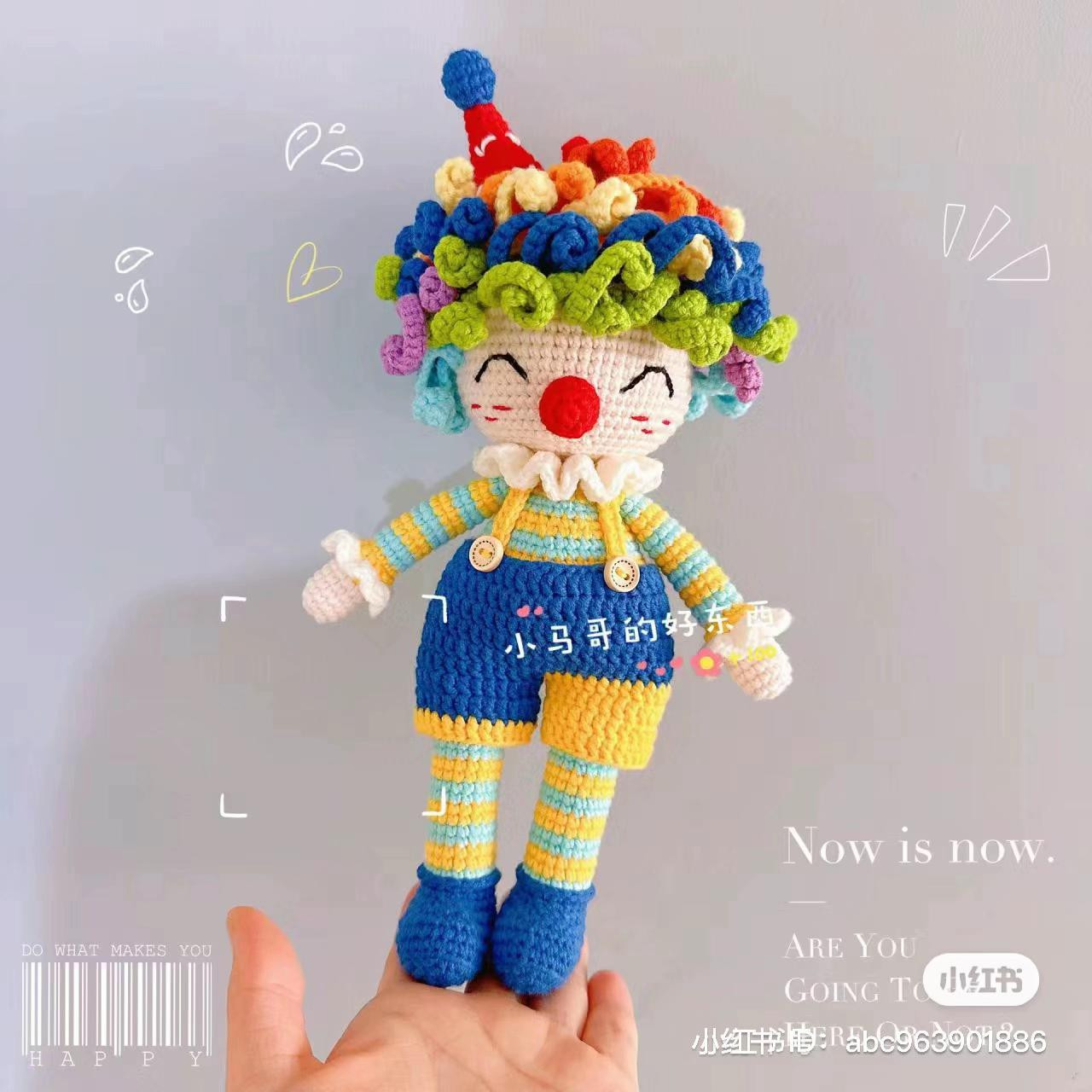 Crochet Amigurumi Clown Doll Color Schemes and Pattern Sharing