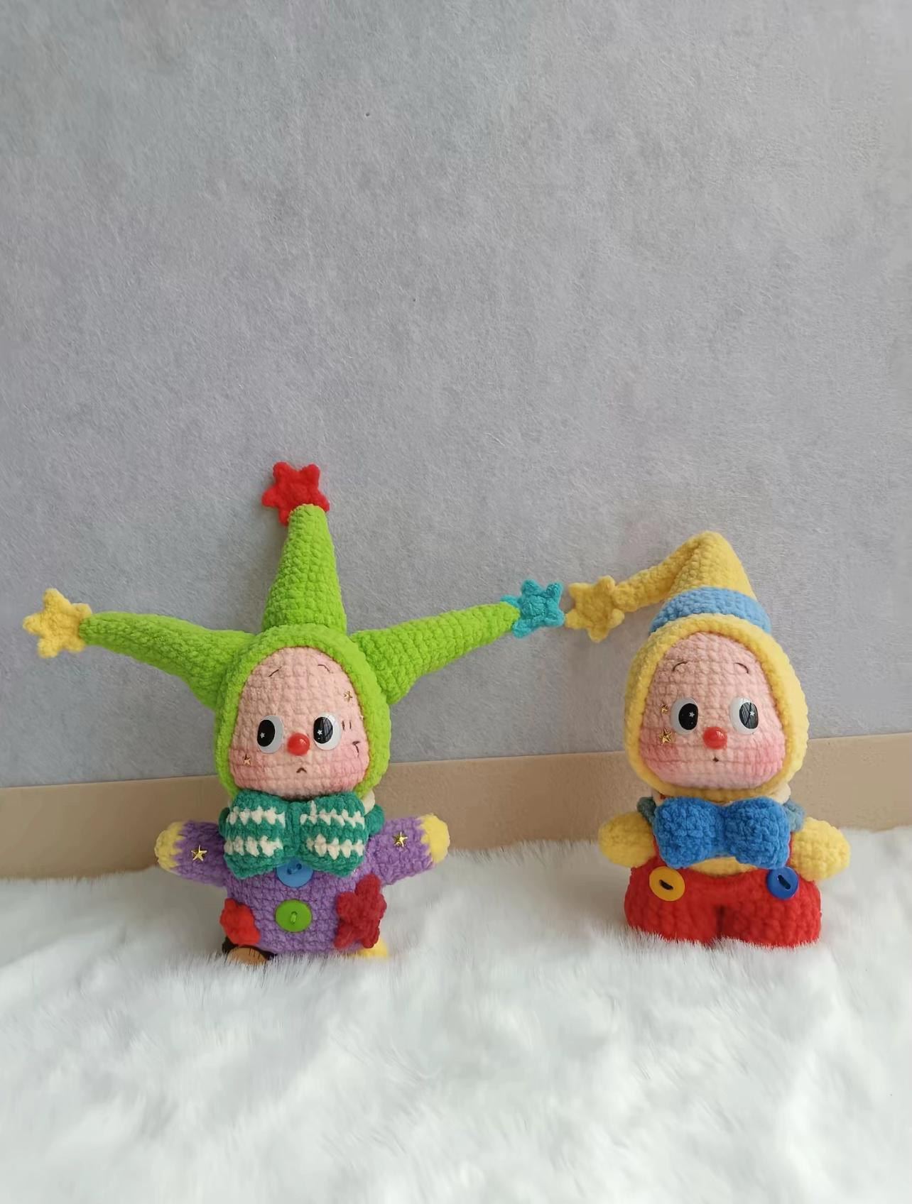 Crochet Amigurumi Clown Doll Pattern: Rainbow Jelly and Bubble Gum