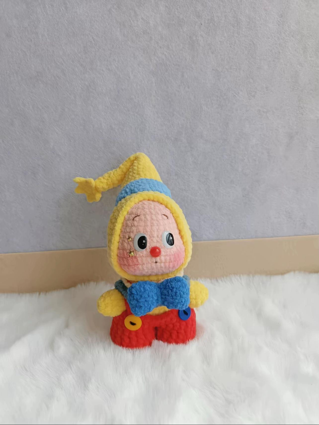 Crochet Amigurumi Clown Doll Pattern: Rainbow Jelly and Bubble Gum