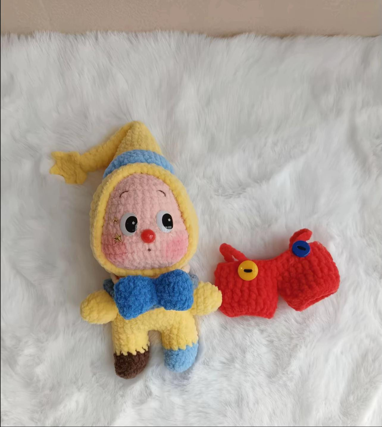 Crochet Amigurumi Clown Doll Pattern: Rainbow Jelly and Bubble Gum