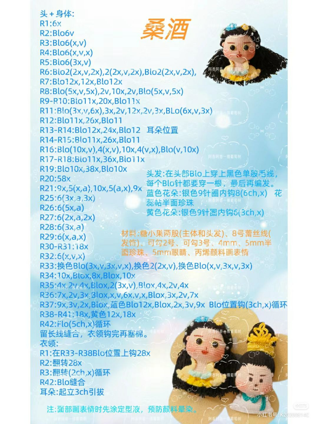 Crochet Amigurumi Couple Pattern: Sangjiu and Mingye