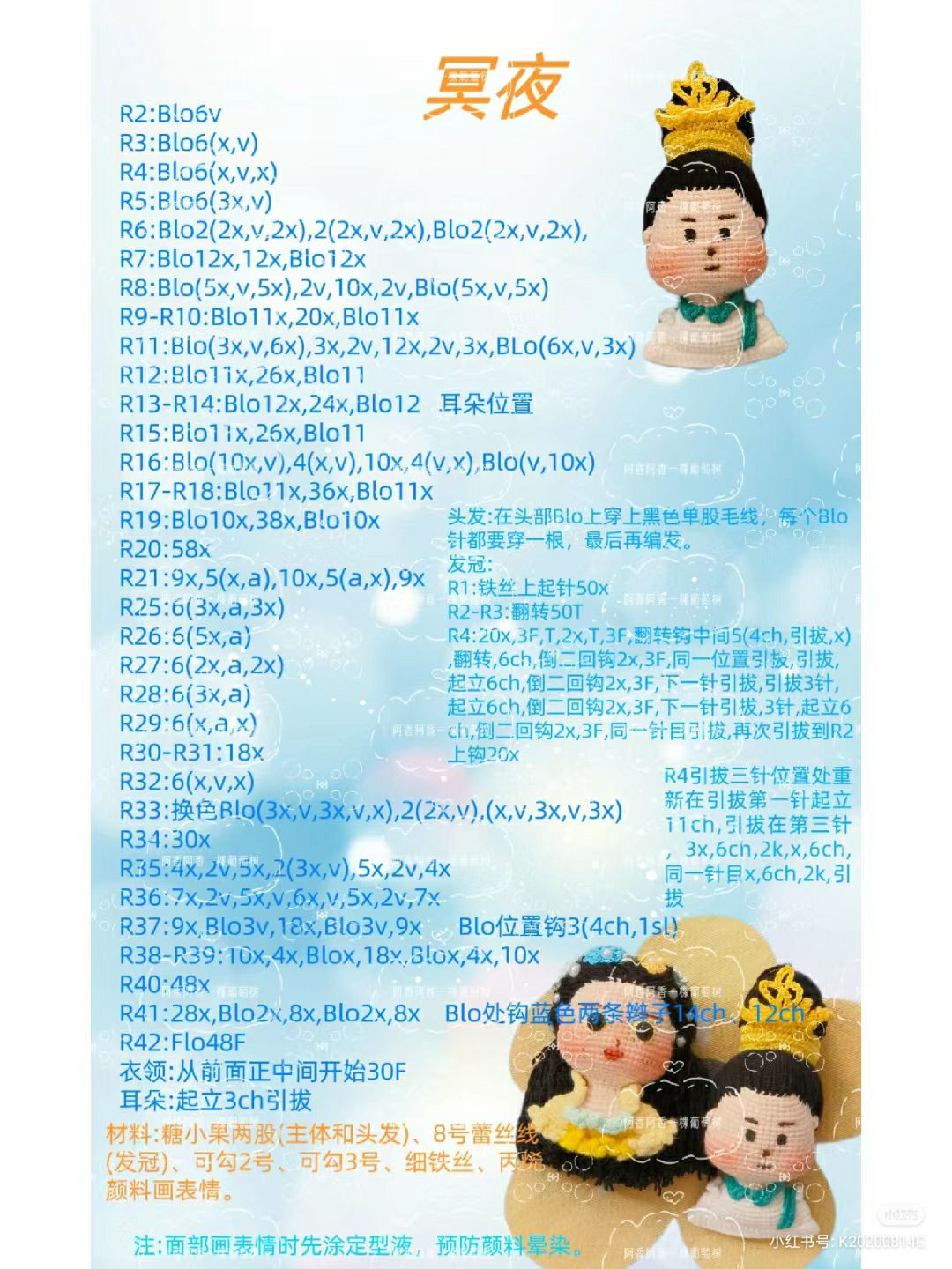 Crochet Amigurumi Couple Pattern: Sangjiu and Mingye