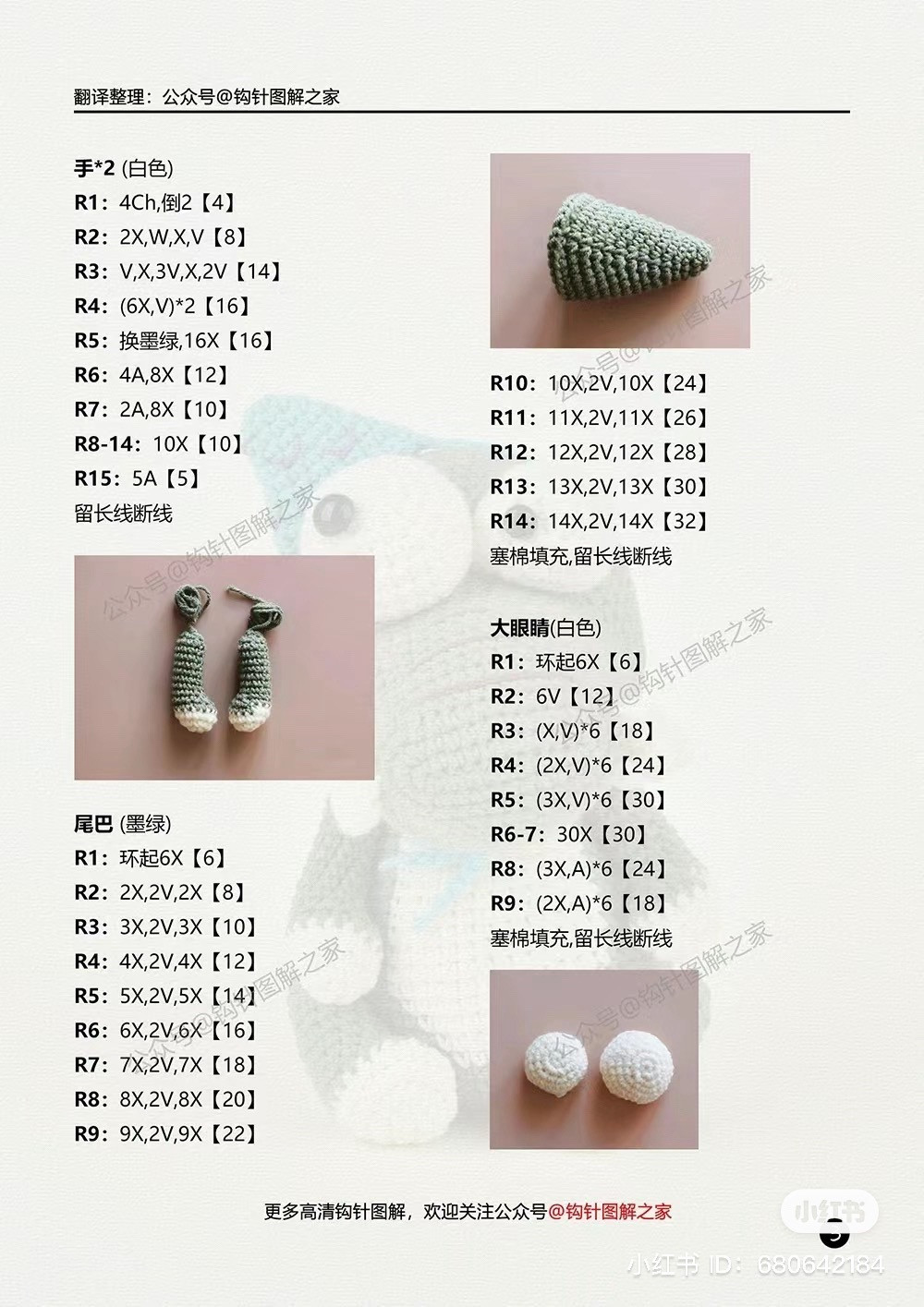 Crochet Amigurumi Crocodile Pattern with Step-by-Step Chart