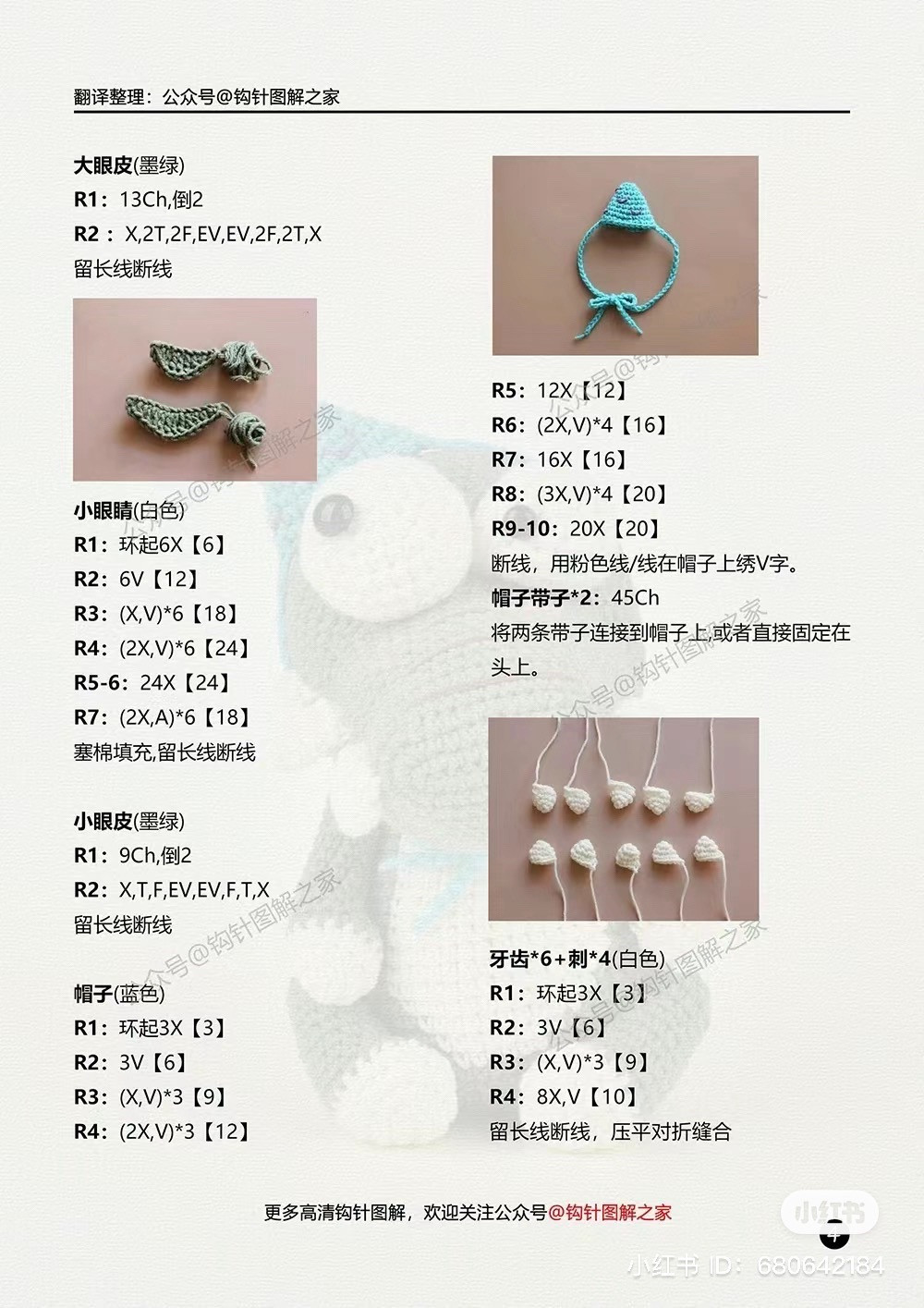 Crochet Amigurumi Crocodile Pattern with Step-by-Step Chart