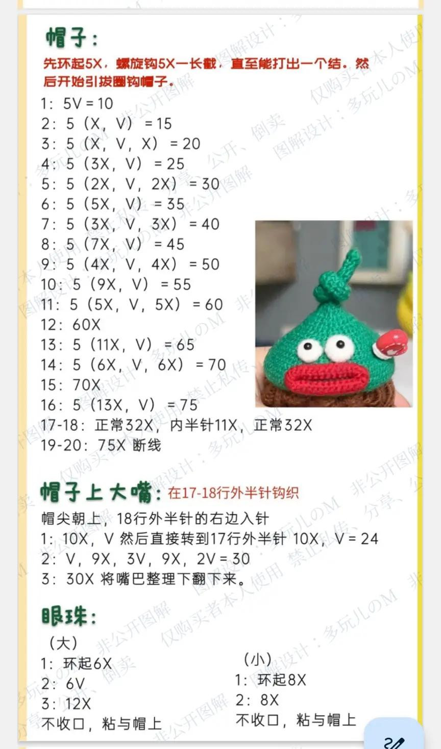 Crochet Amigurumi Doll Pattern: Big Onion Ming