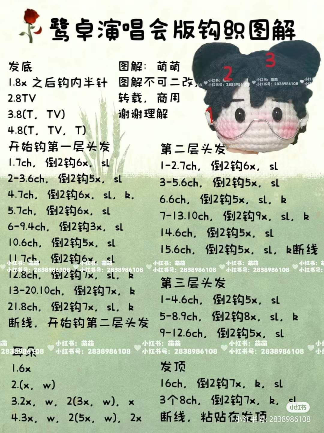 Crochet Amigurumi Doll Pattern: Concert Version