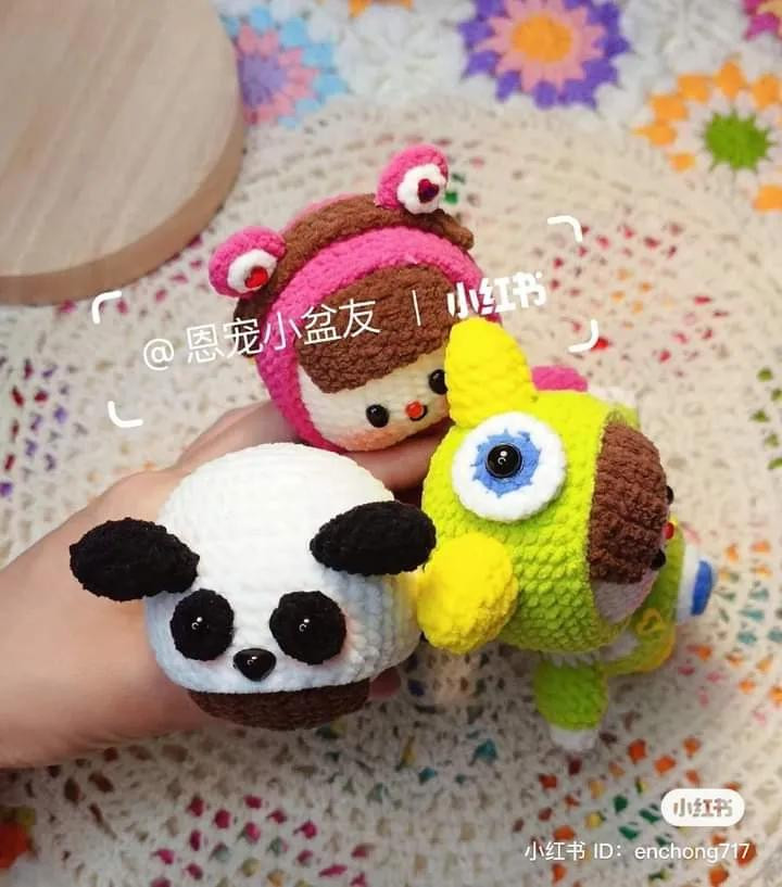 Crochet Amigurumi Doll Pattern: Cute Girl in Animal Costumes