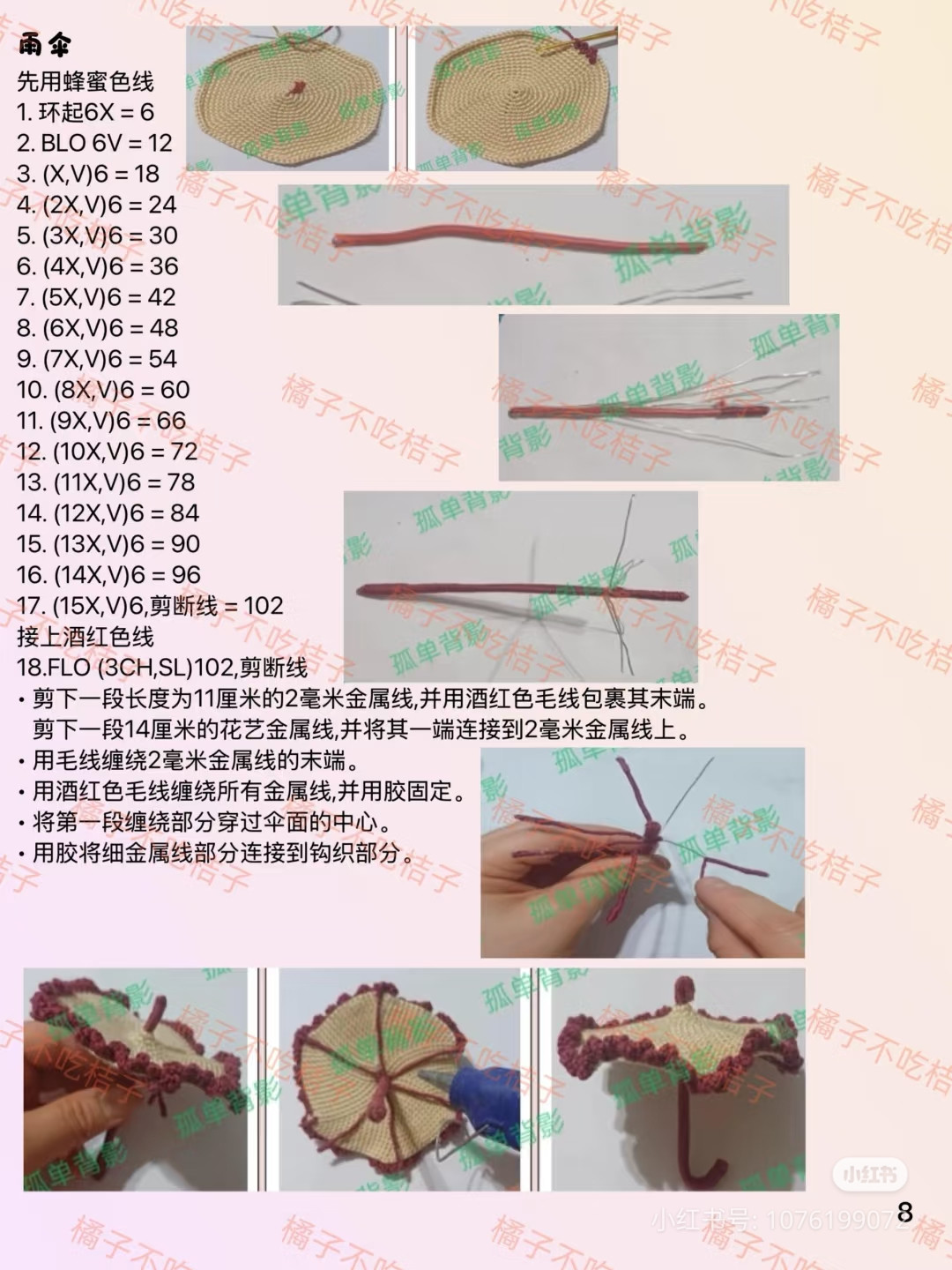 Crochet Amigurumi Doll Pattern: Red Dress, Flower Crown & Accessories