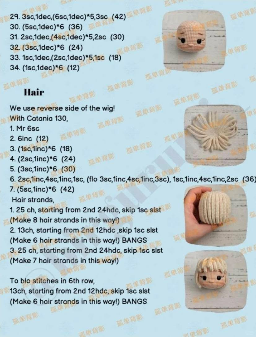 Crochet Amigurumi Doll Pattern: Winter Snow Girl with Blue Jacket and Hat