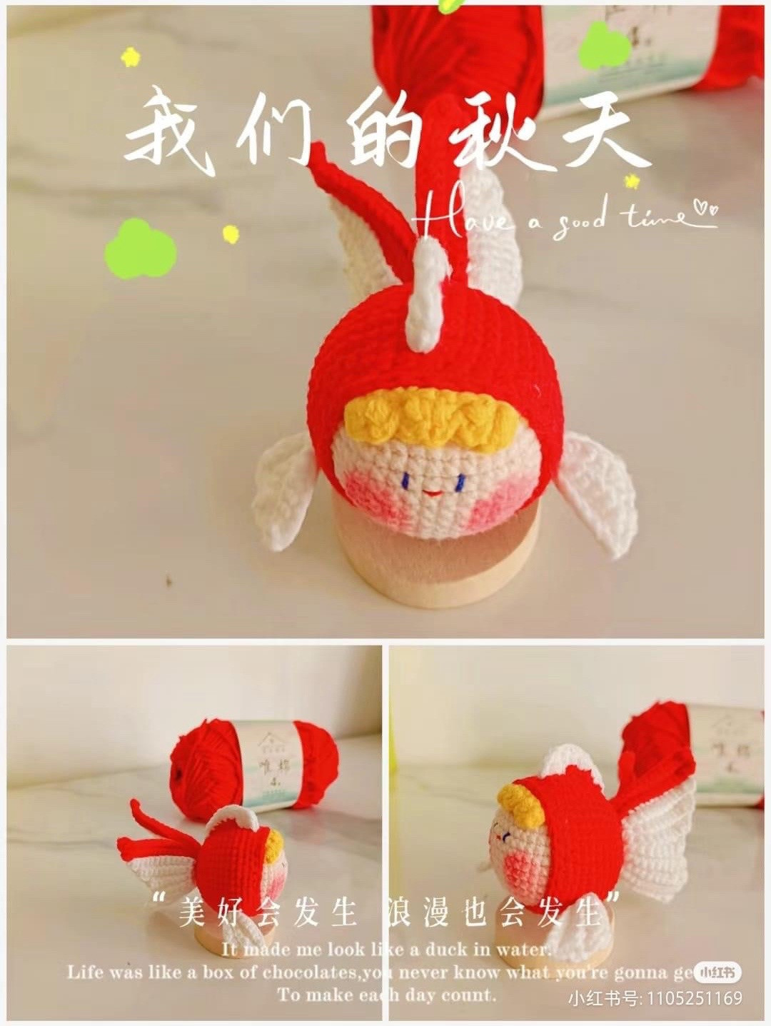 Crochet Amigurumi Doll Patterns: Watermelon, Goldfish & Bat