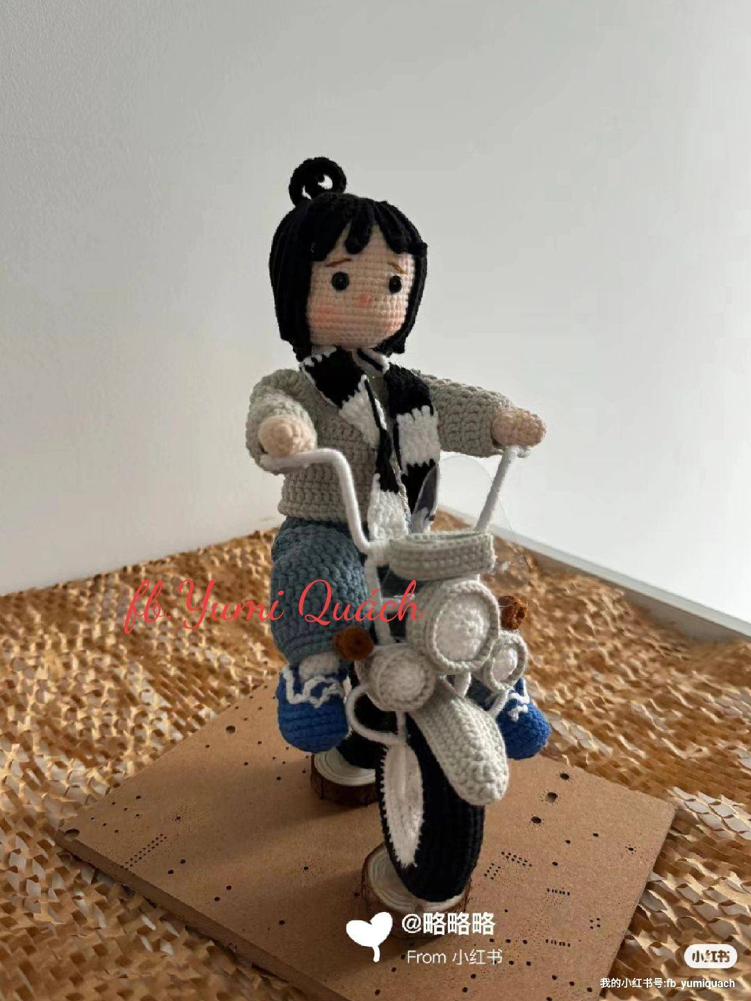 Crochet Amigurumi Doll Riding Motorcycle Pattern Chart