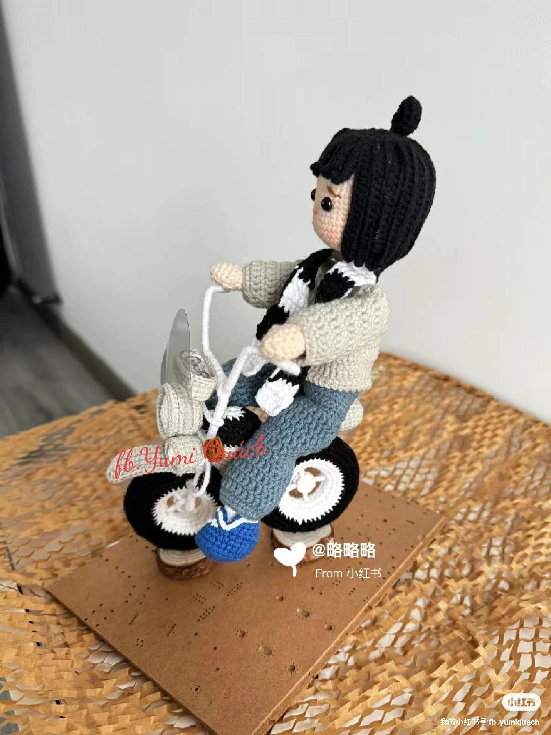 Crochet Amigurumi Doll Riding Motorcycle Pattern Chart