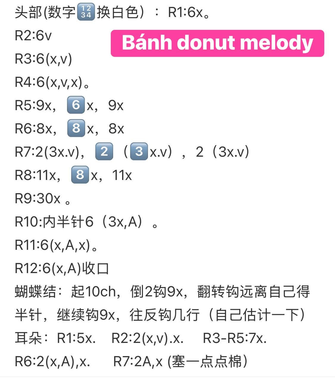 Crochet Amigurumi Donut with Cute Characters Pattern