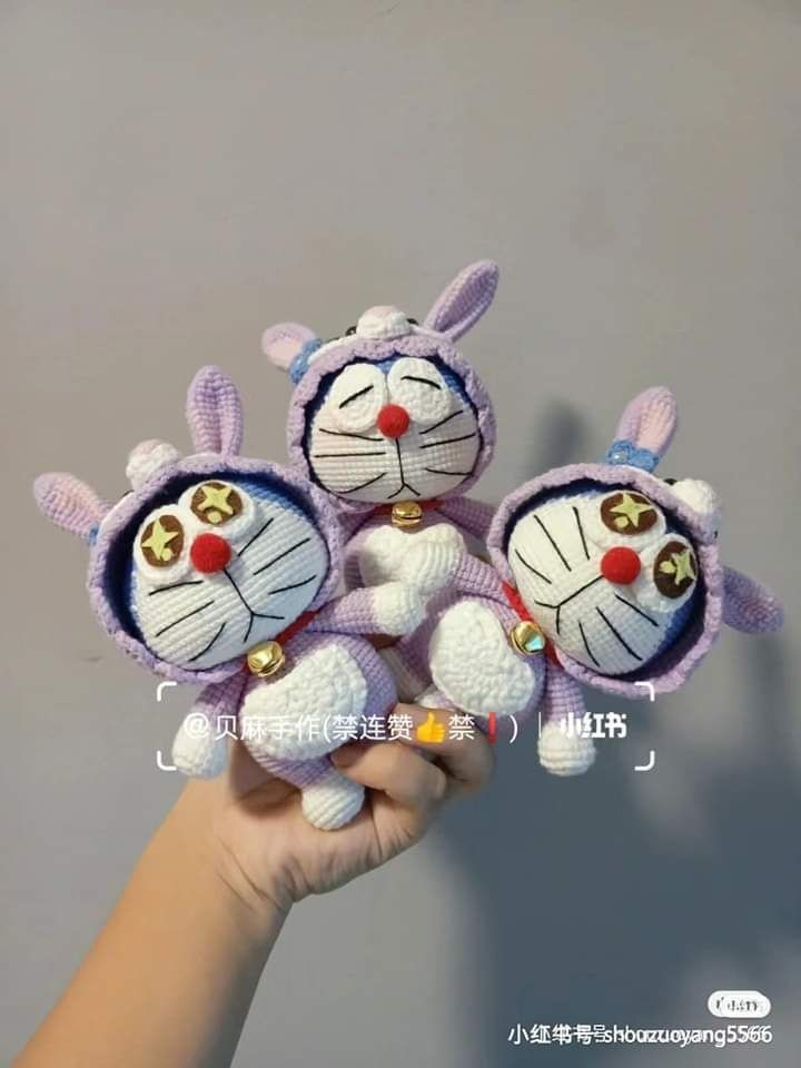 Crochet Amigurumi Doraemon Little Painter Doll Pattern Tutorial